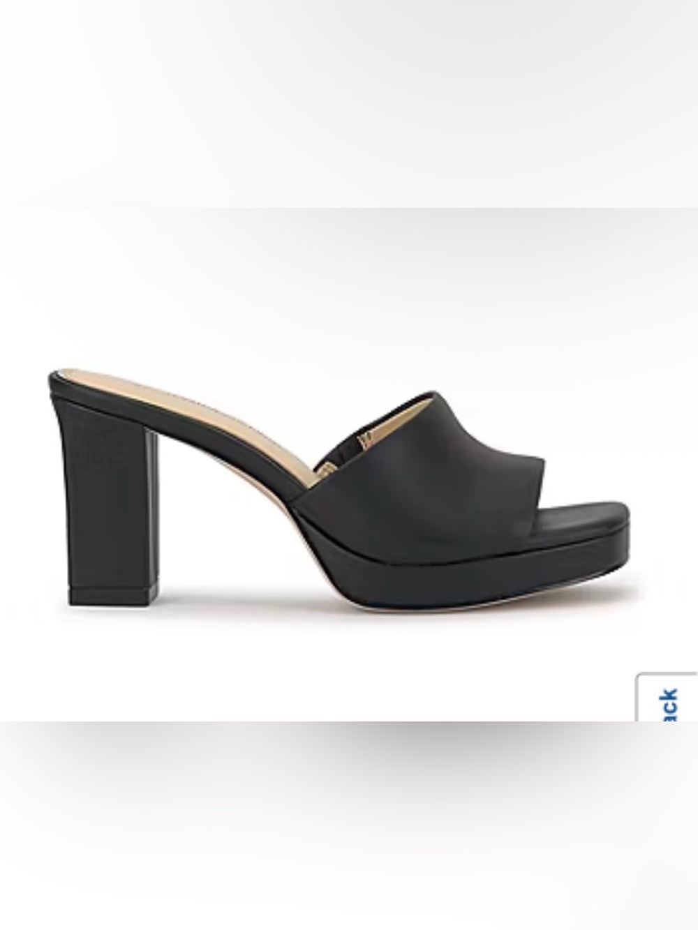 Jessica Simpson Black Open-Toe Platform Mule with Block Heel